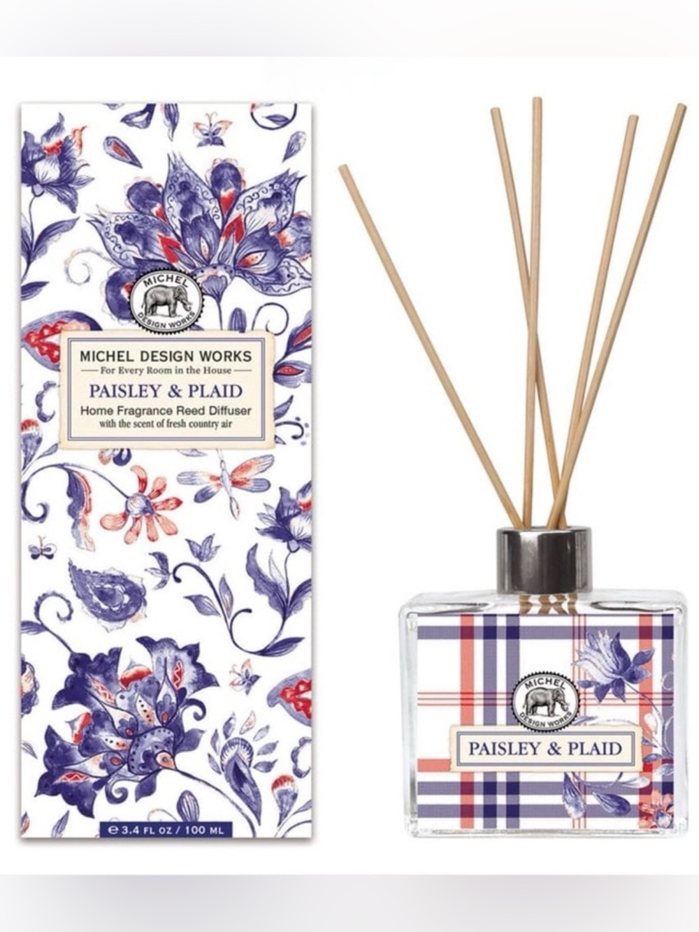 Michel Design Works Paisley & Plaid Reed Diffuser